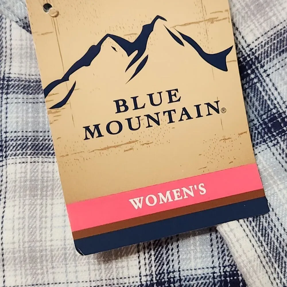 Blue Mountain womens Shirt Size XL Plaid Long Sleeve